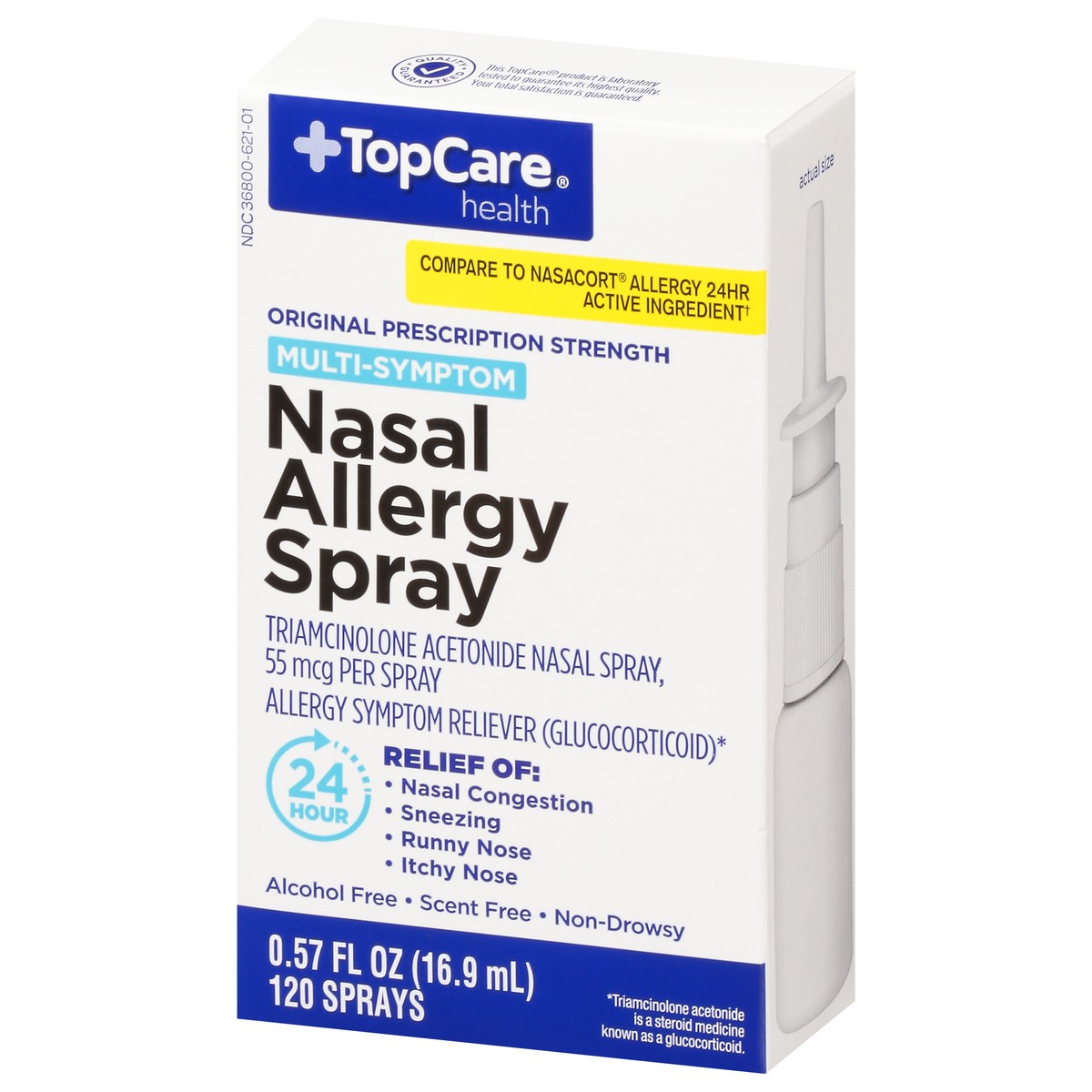 slide 4 of 9, TopCare Health 55 mcg Multi-Symptom Original Prescription Strength Nasal Allergy Spray 0.57 fl oz, 0.57 fl oz