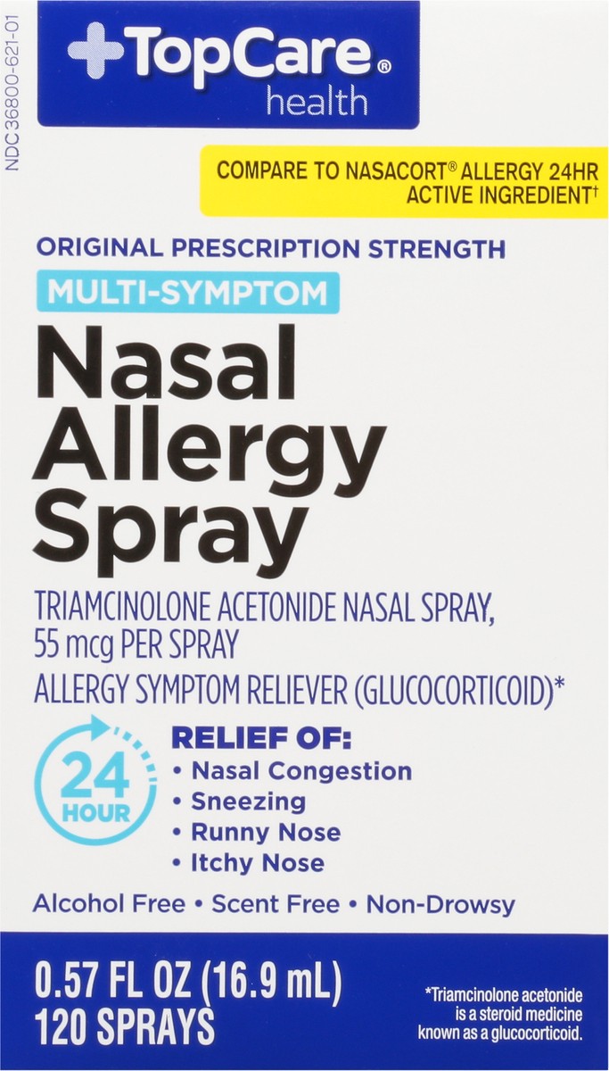 slide 6 of 9, TopCare Health 55 mcg Multi-Symptom Original Prescription Strength Nasal Allergy Spray 0.57 fl oz, 0.57 fl oz