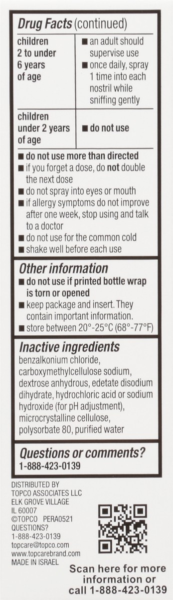 slide 7 of 9, TopCare Health 55 mcg Multi-Symptom Original Prescription Strength Nasal Allergy Spray 0.57 fl oz, 0.57 fl oz