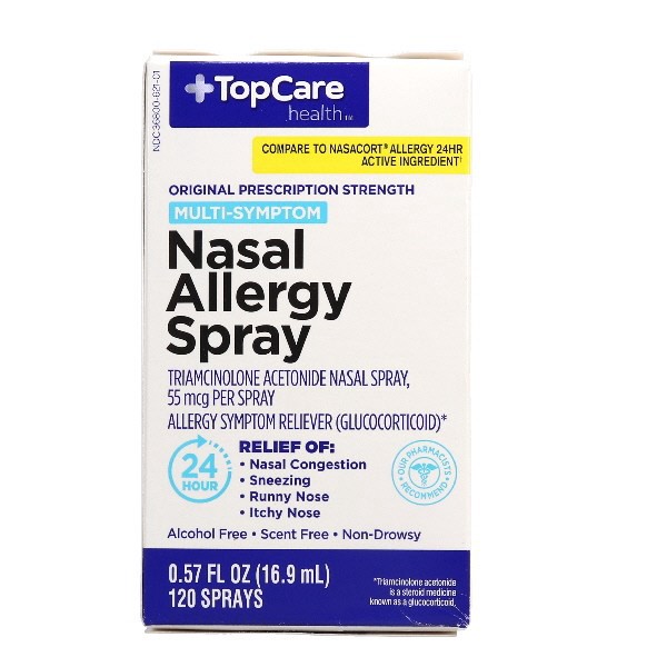 slide 1 of 9, TopCare Health 55 mcg Multi-Symptom Original Prescription Strength Nasal Allergy Spray 0.57 fl oz, 0.57 fl oz