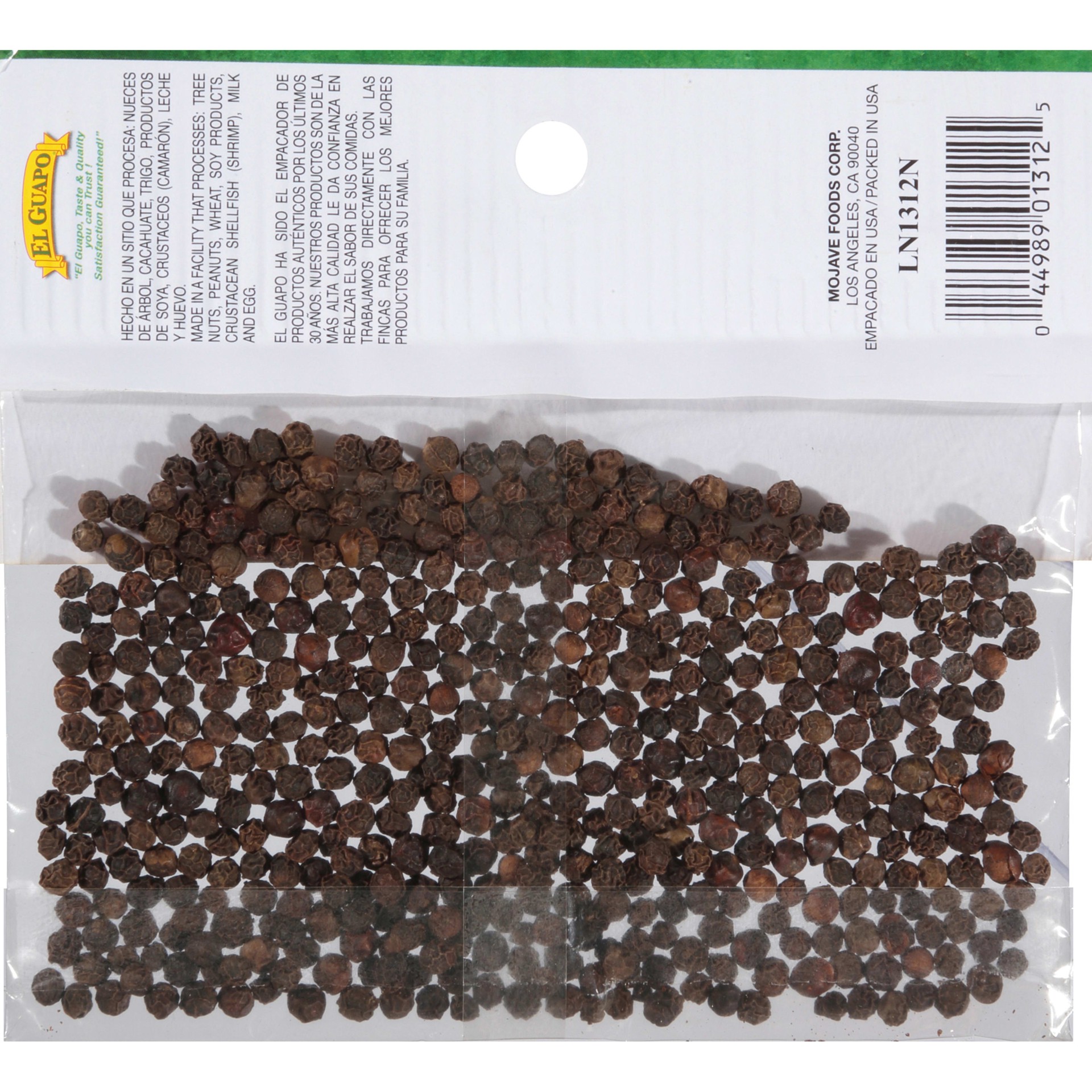 slide 2 of 5, El Guapo Whole Black Pepper (Pimienta Negra Entera), 0.62 oz, 0.62 oz