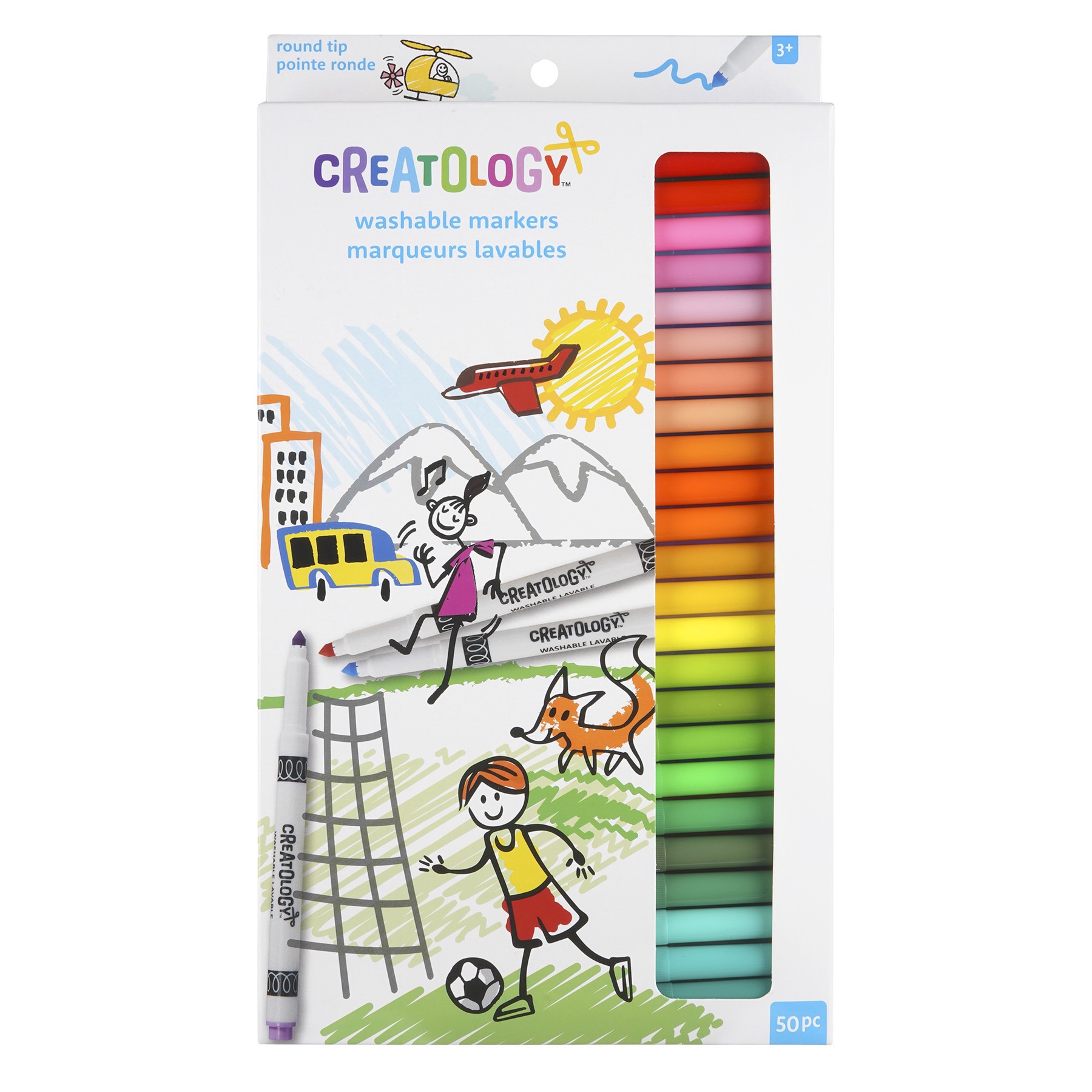 slide 2 of 5, Round Tip Washable Markers By Creatology, round