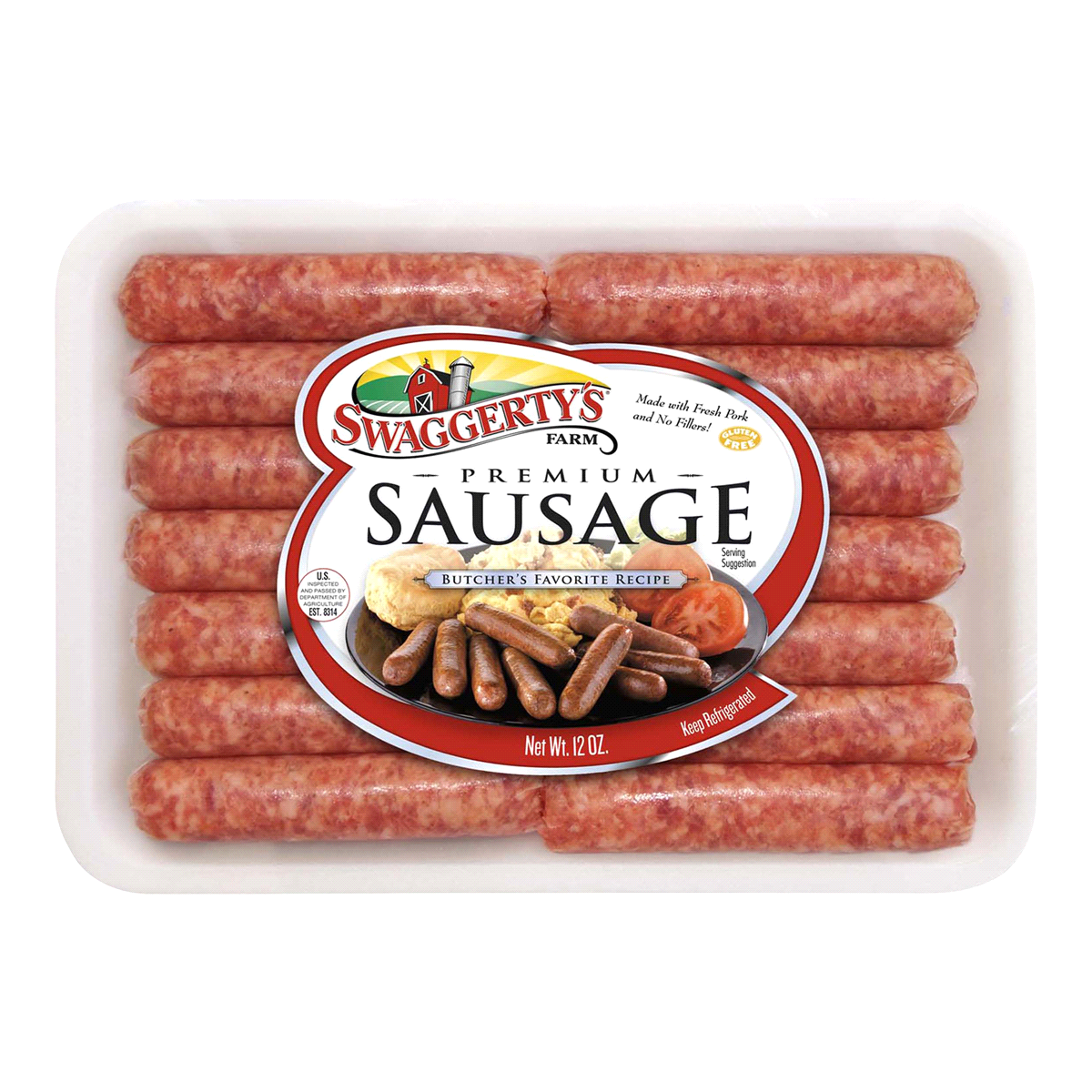 slide 1 of 1, Swaggerty's Farm Butcher's Favorite Premium Mild Sausage Links, 12 oz
