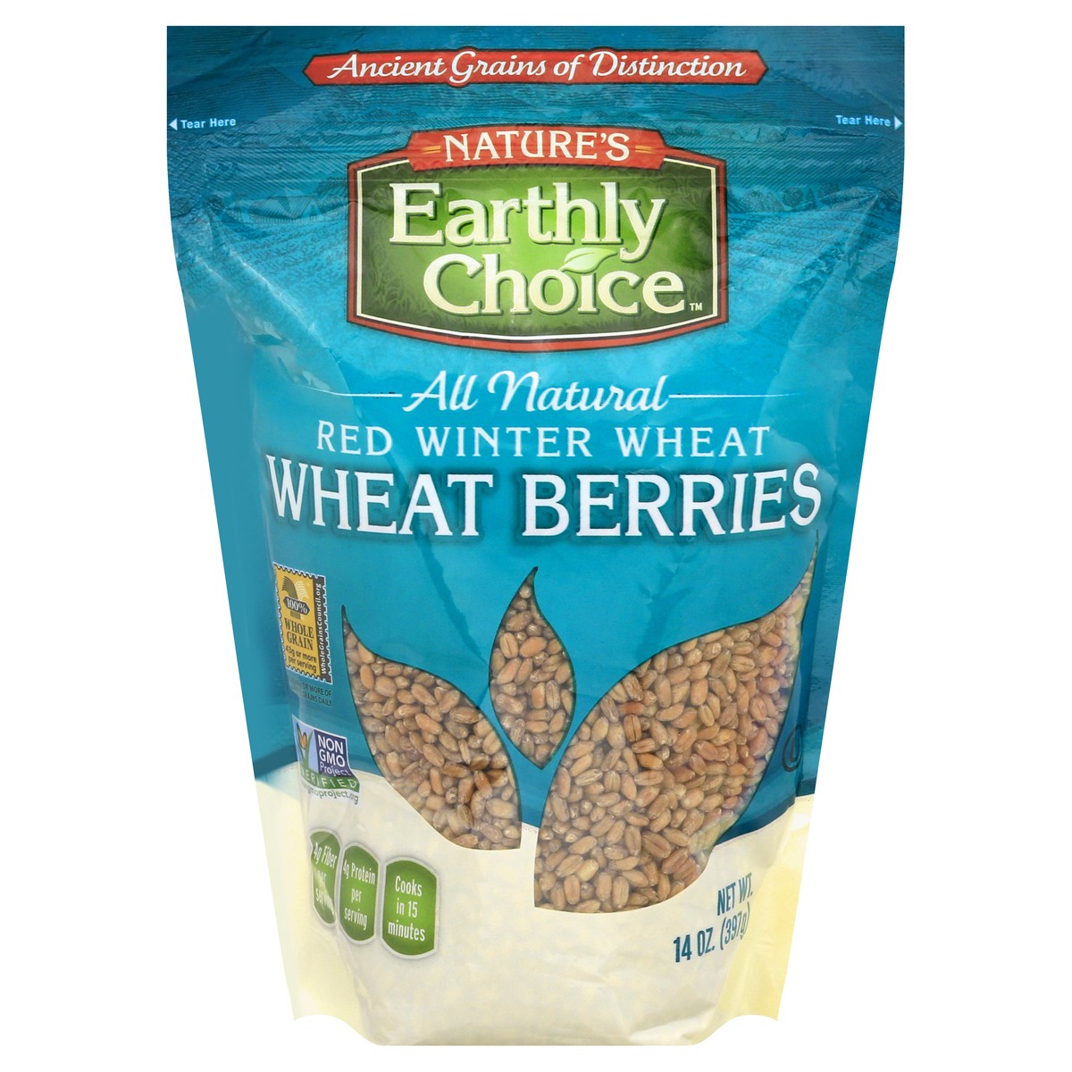 slide 1 of 9, Nature's Earthly Choice All Natural Red Winter Wheat Wheat Berries 14 oz, 14 oz