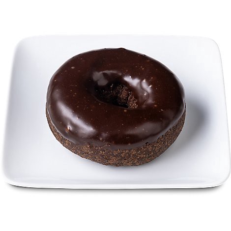 slide 1 of 1, Bakery Fresh Glazed Chocolate w/ Chocolate Frosting Cake Donut - Each (available between 6 AM to 2 PM), 1 ct