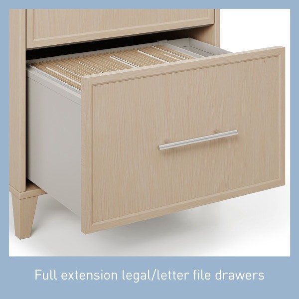 slide 5 of 7, Realspace® Koru 23-1/2""W x 17-1/2""D Lateral 2-Drawer File Cabinet, Natural Oak, BIFMA Compliant, 1 ct