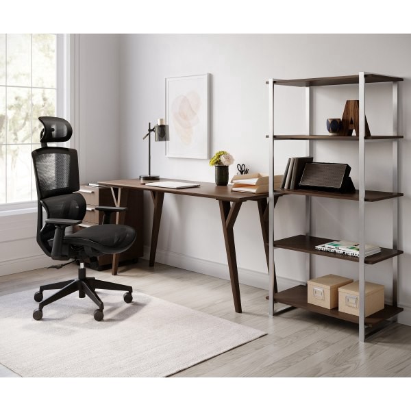 slide 2 of 5, Realspace® Radano Mesh High-Back Executive Office Chair, Black, BIFMA Compliant, 1 ct