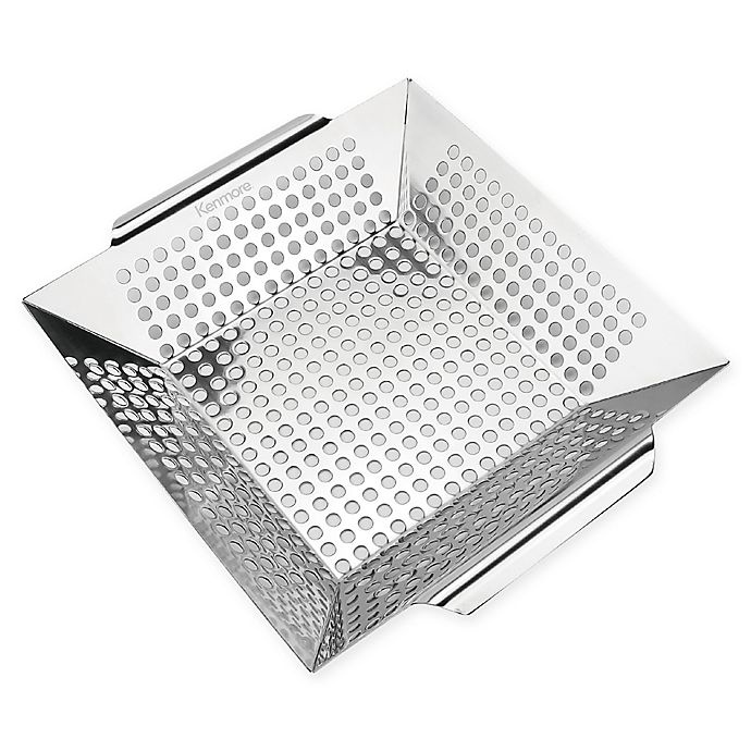 slide 1 of 1, Permasteel Heavy Duty Stainless Steel Grill Basket, 1 ct