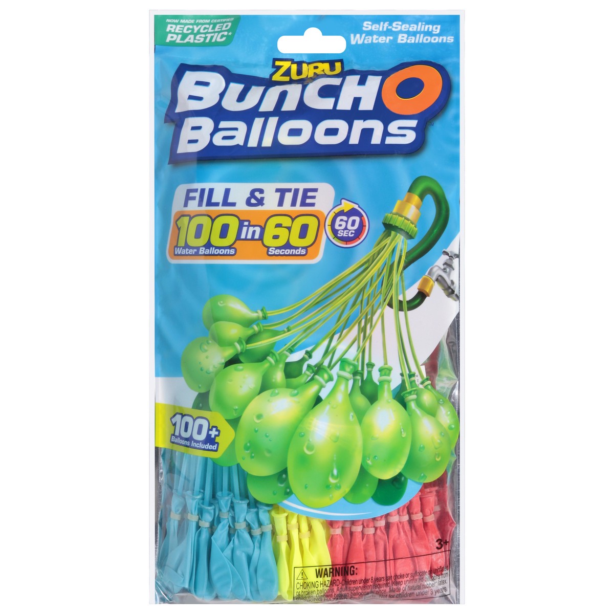 slide 1 of 1, ZURU Bunch O Balloons Self-Sealing Water Balloons 100 ea, 1 ct