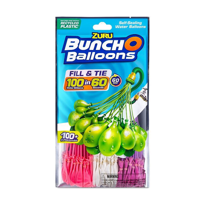 slide 1 of 1, ZURU Bunch O Balloons Self-Sealing Water Balloons 100 ea, 1 ct