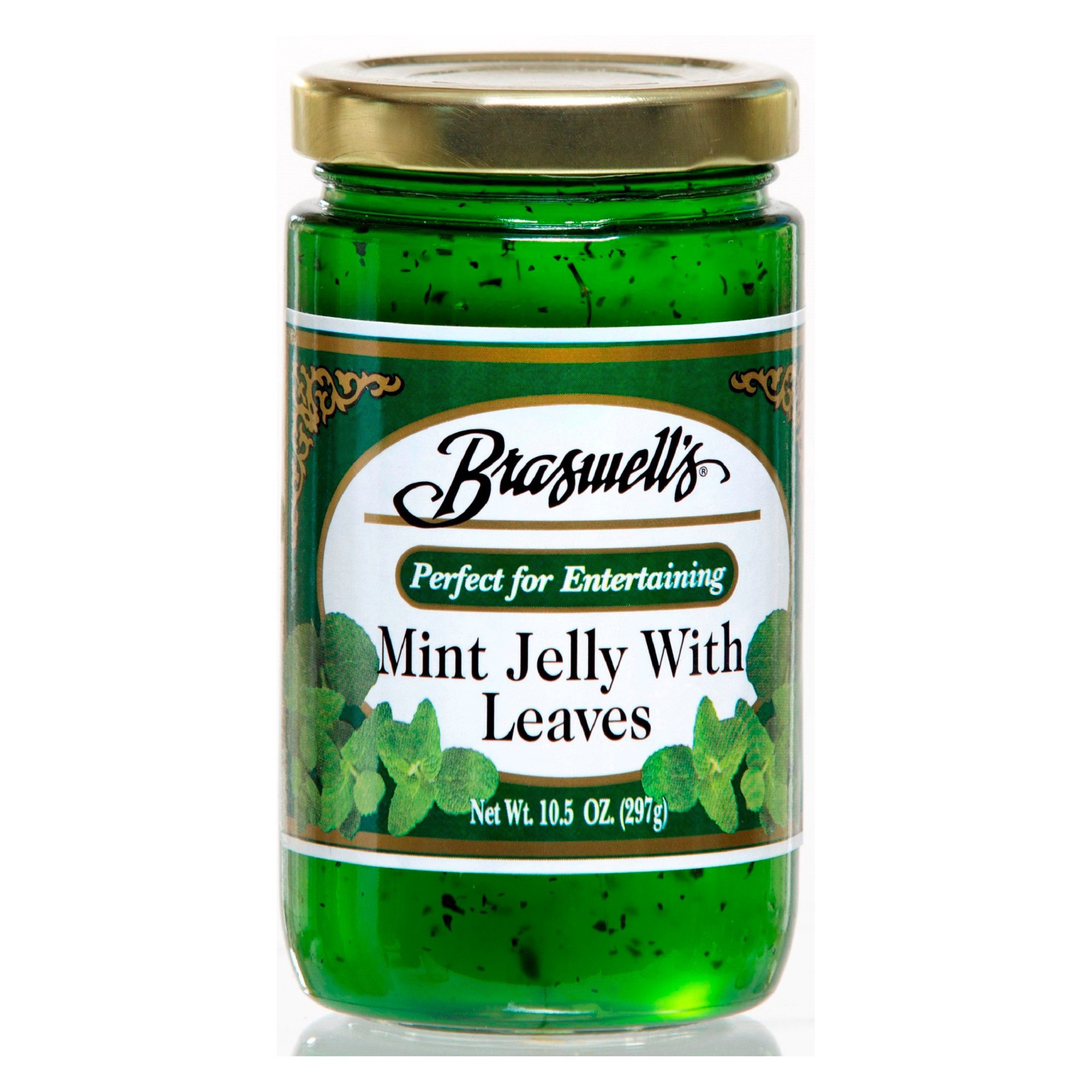 slide 1 of 2, Braswell's Mint Jelly with Leaves, 10.5 oz