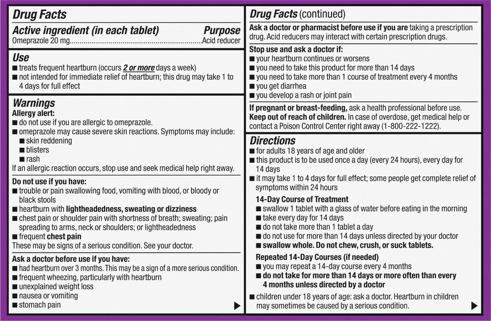 slide 2 of 4, Kroger Omeprazole Wild Berry Mint Acid Reducer Tablets 20Mg, 42 ct