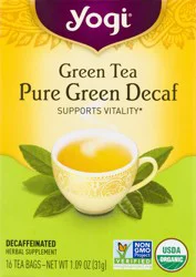 Yogi Pure Green Decaf Tea Bags Green Tea 16 ea