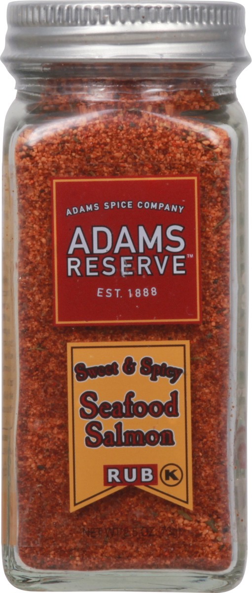 slide 6 of 14, Adams Reserve Sweet & Spicy Seafood Salmon Rub 2.5 oz, 2.5 oz