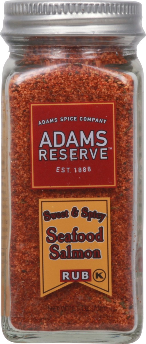 slide 1 of 14, Adams Reserve Sweet & Spicy Seafood Salmon Rub 2.5 oz, 2.5 oz