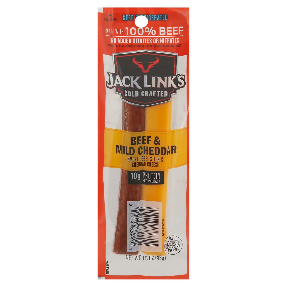 slide 2 of 14, Jack Link's Original and Cheddar Beef Refrigerated Combo, 1.50 ounce, 1.5 oz