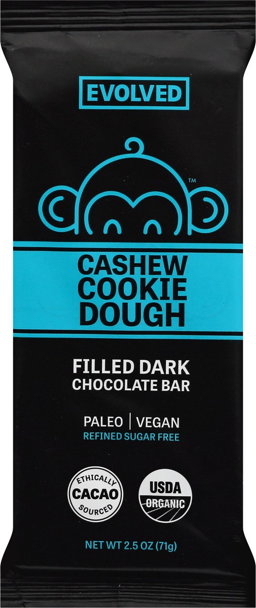 slide 6 of 9, EVOLVED Cashew Cookie Dough Chocolate Bar 2.5 oz, 2.5 oz