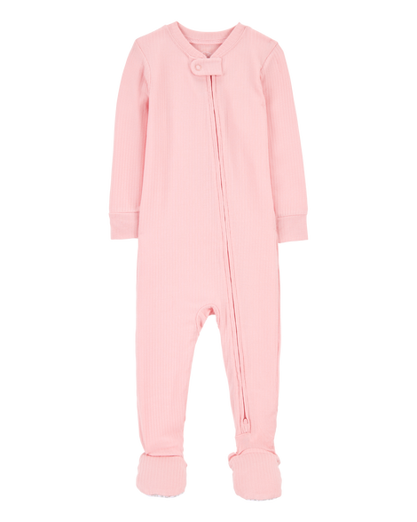 slide 1 of 2, Carter's Baby Zip-Up PurelySoft 1-Piece Pajamas - Pink Pink 18M, 1 ct