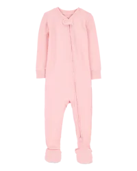 Carter's Baby Zip-Up PurelySoft 1-Piece Pajamas - Pink Pink 18M