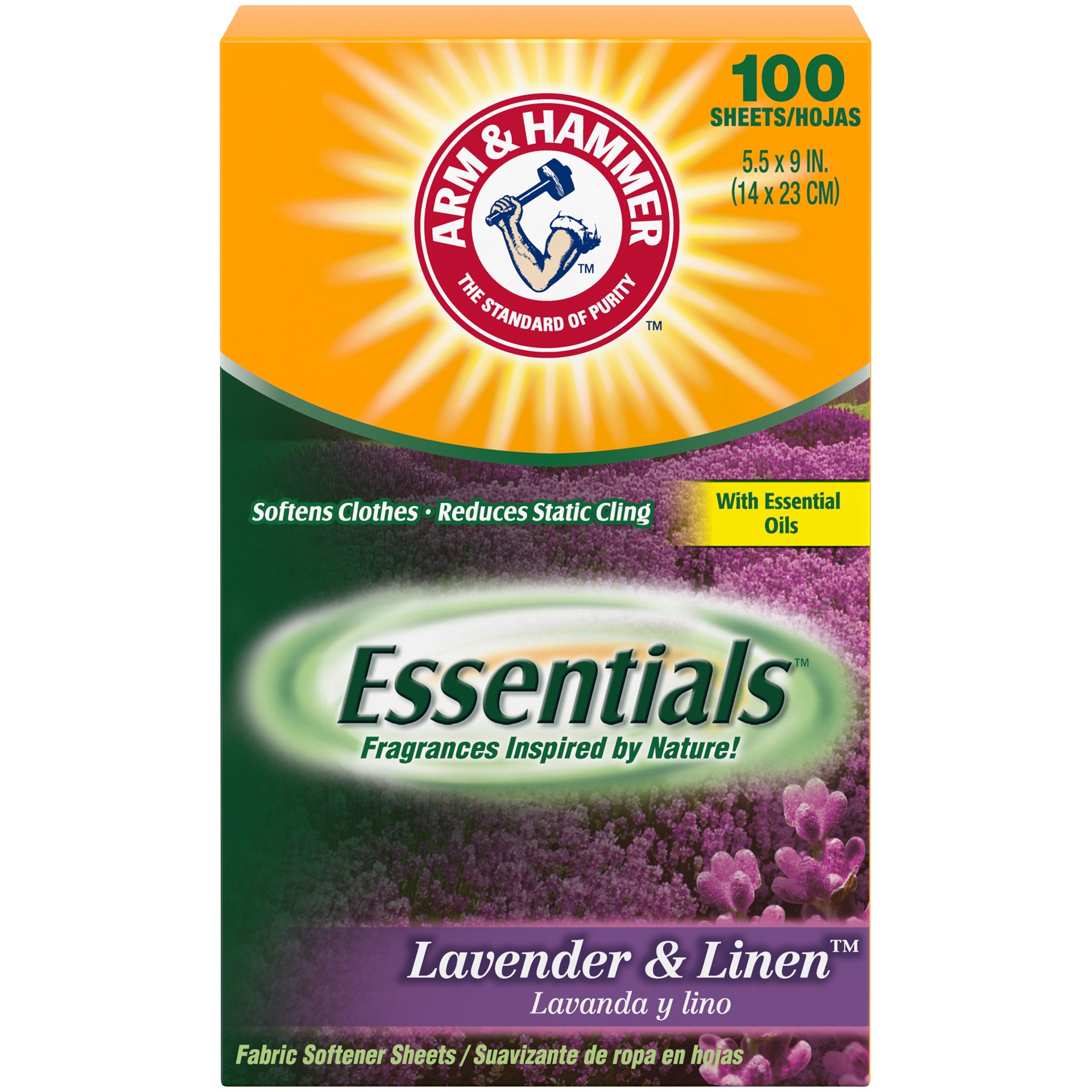 slide 2 of 5, ARM & HAMMER Lavendar White Linen Dryer Sheet, 100 ct