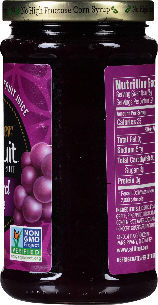 slide 4 of 7, Polaner All Fruit Gluten Free Concord Grape Spreadable Fruit, Grape Fruit Spread, 15.25 OZ, 15.25 oz