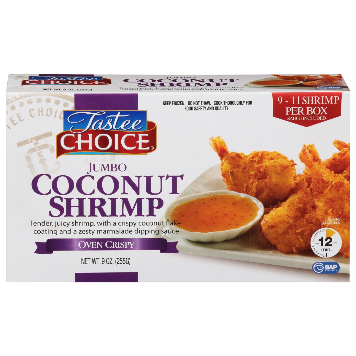 slide 10 of 17, Tastee Choice Oven Crispy Coconut Shrimp Jumbo 9 oz, 9 oz