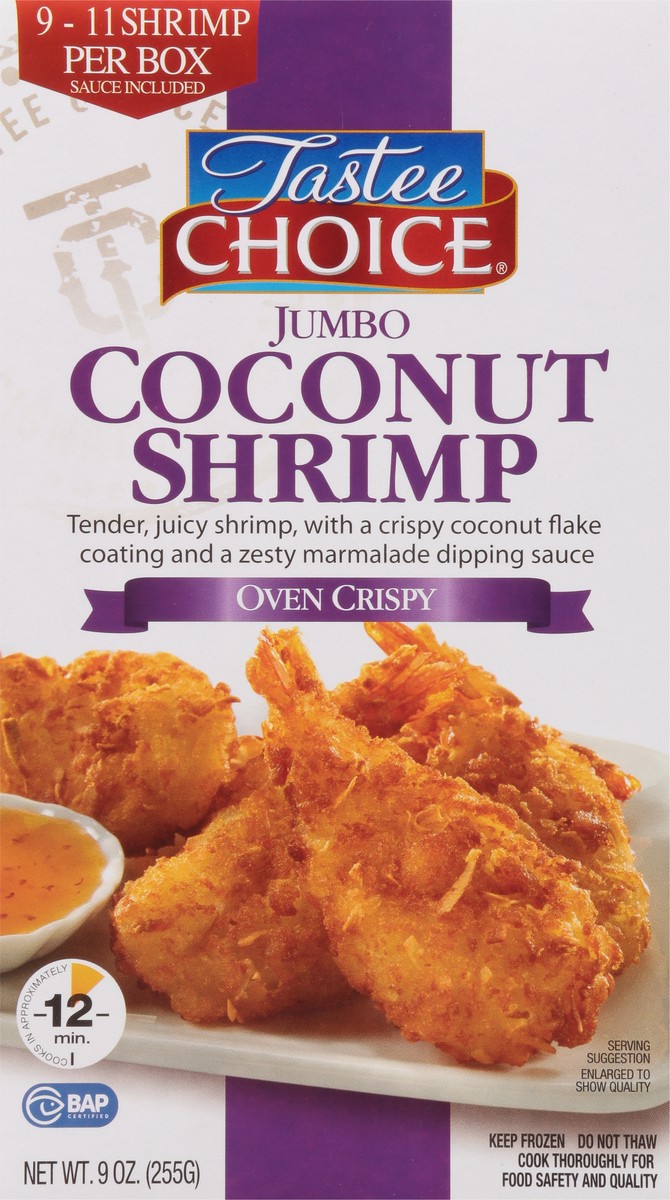 slide 2 of 17, Tastee Choice Oven Crispy Coconut Shrimp Jumbo 9 oz, 9 oz