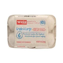 Weis Quality Grade A Large 6 Count Eggs