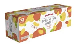 Giant Eagle Sparkling Water Peach, 12 pack