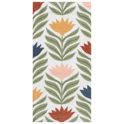 Room & Retreat Protea Silhouette Textured Fiber Reactive Kitchen Towel, 18 In X 28 In