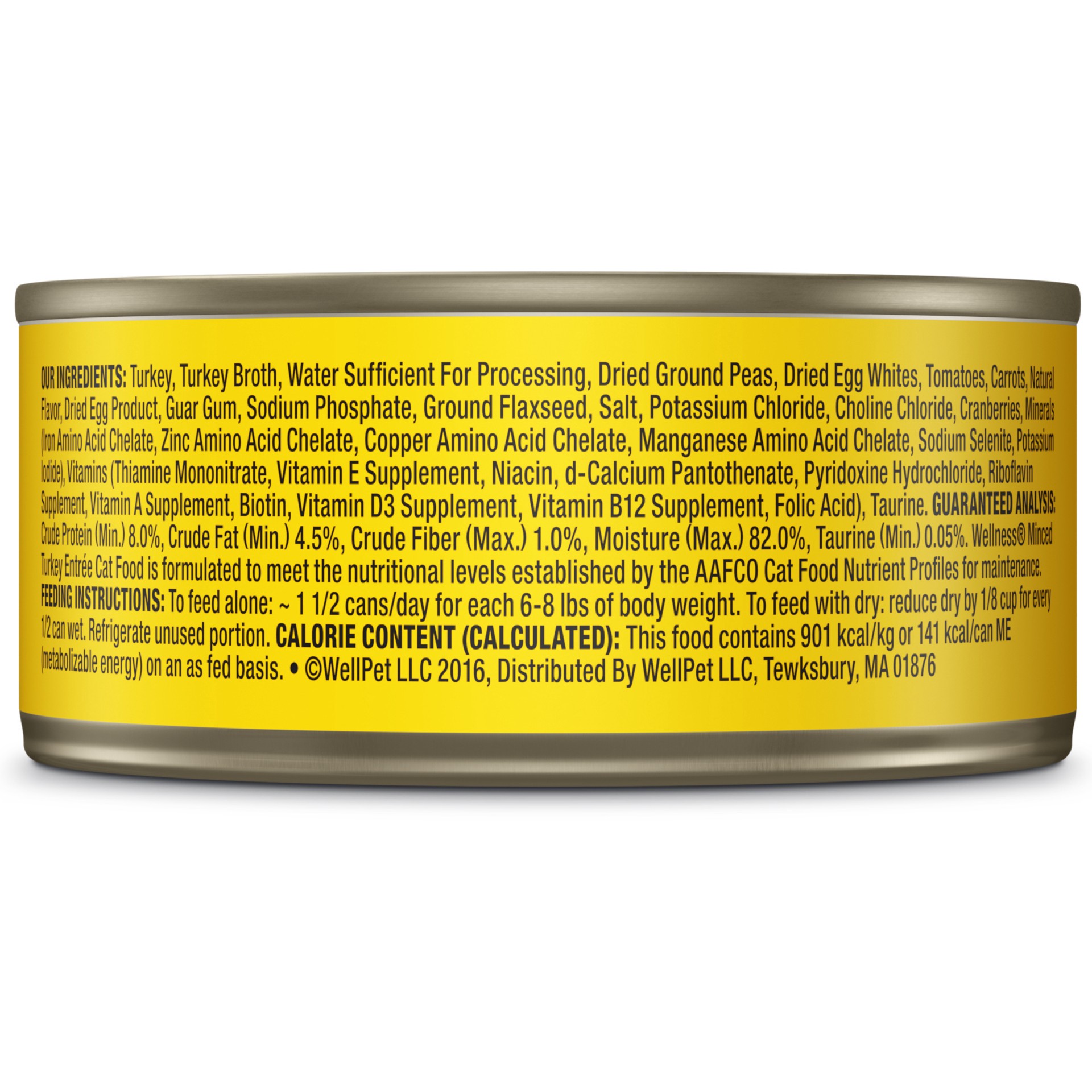 slide 3 of 5, Wellness Minced Canned Cuts Turkey Adult Canned Cat Food, 1 ct