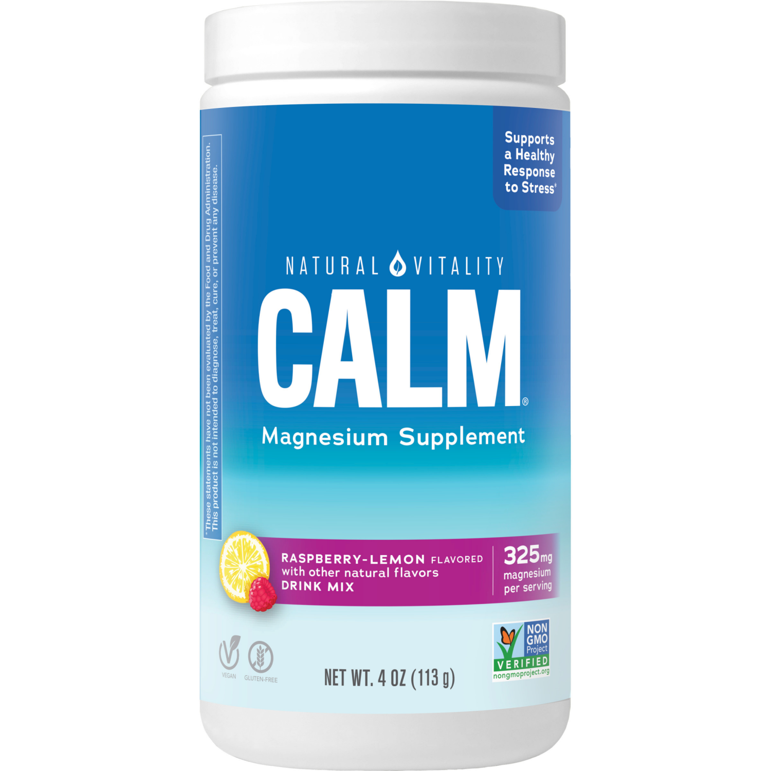 slide 4 of 5, Natural Vitality Calm Calm 325 mg Magnesium Raspberry Lemon Flavored Drink Mix 4 oz, 4 oz