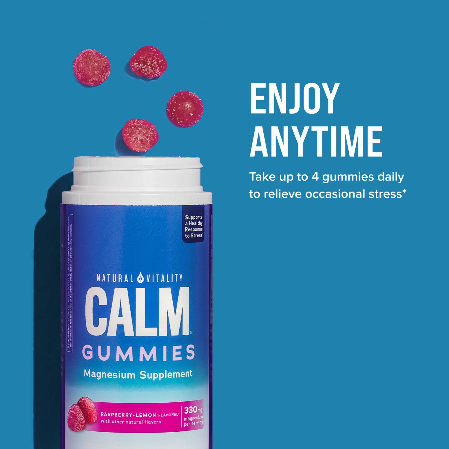 slide 5 of 5, Natural Vitality Calm Calm 325 mg Magnesium Raspberry Lemon Flavored Drink Mix 4 oz, 4 oz