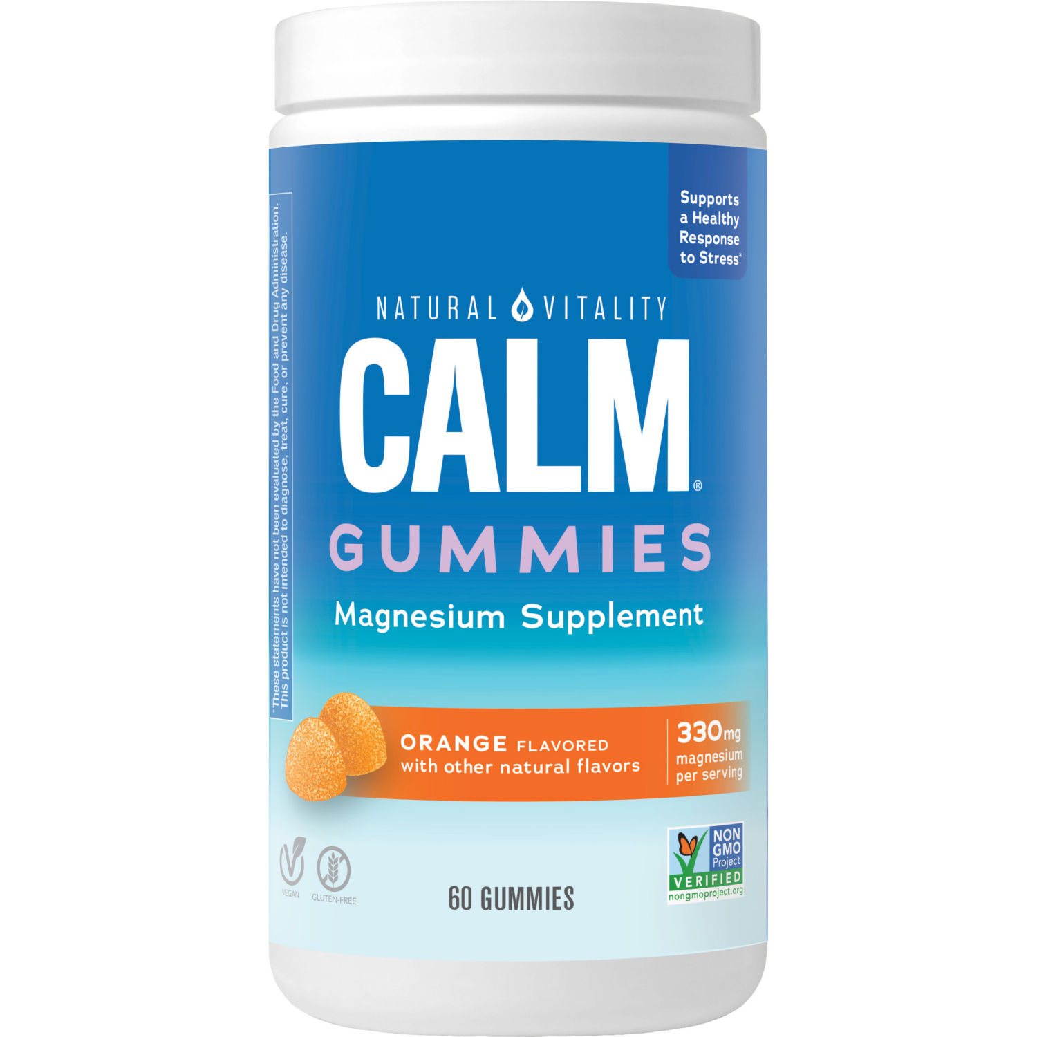 slide 4 of 5, Natural Vitality Calm Nature's Vitality CALM Orange Magnesium Citrate Gummies 60 Ct, 60 ct