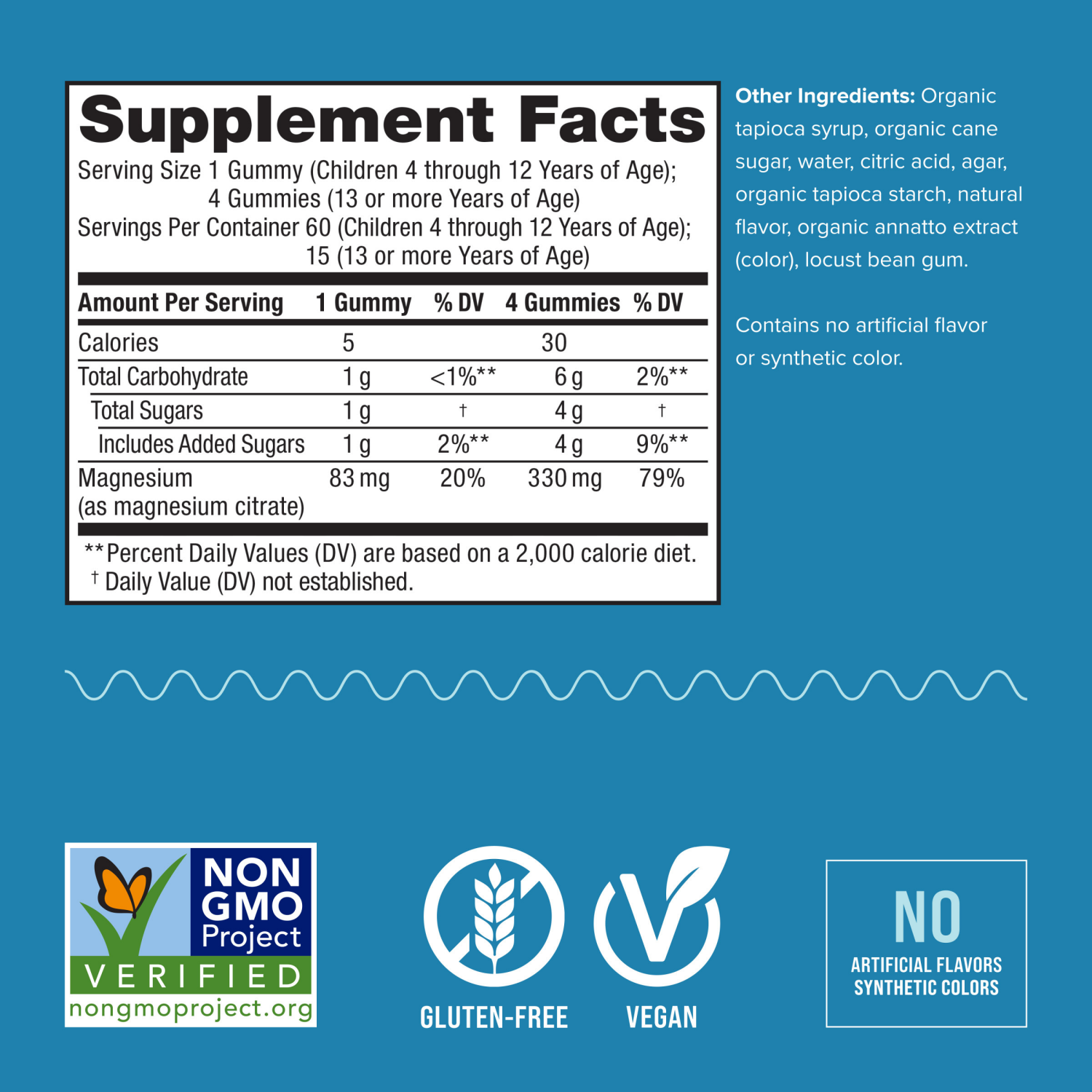 slide 2 of 5, Natural Vitality Calm Natural Vitality Kids CALM Magnesium Citrate Gummies 60 Ct, 60 ct