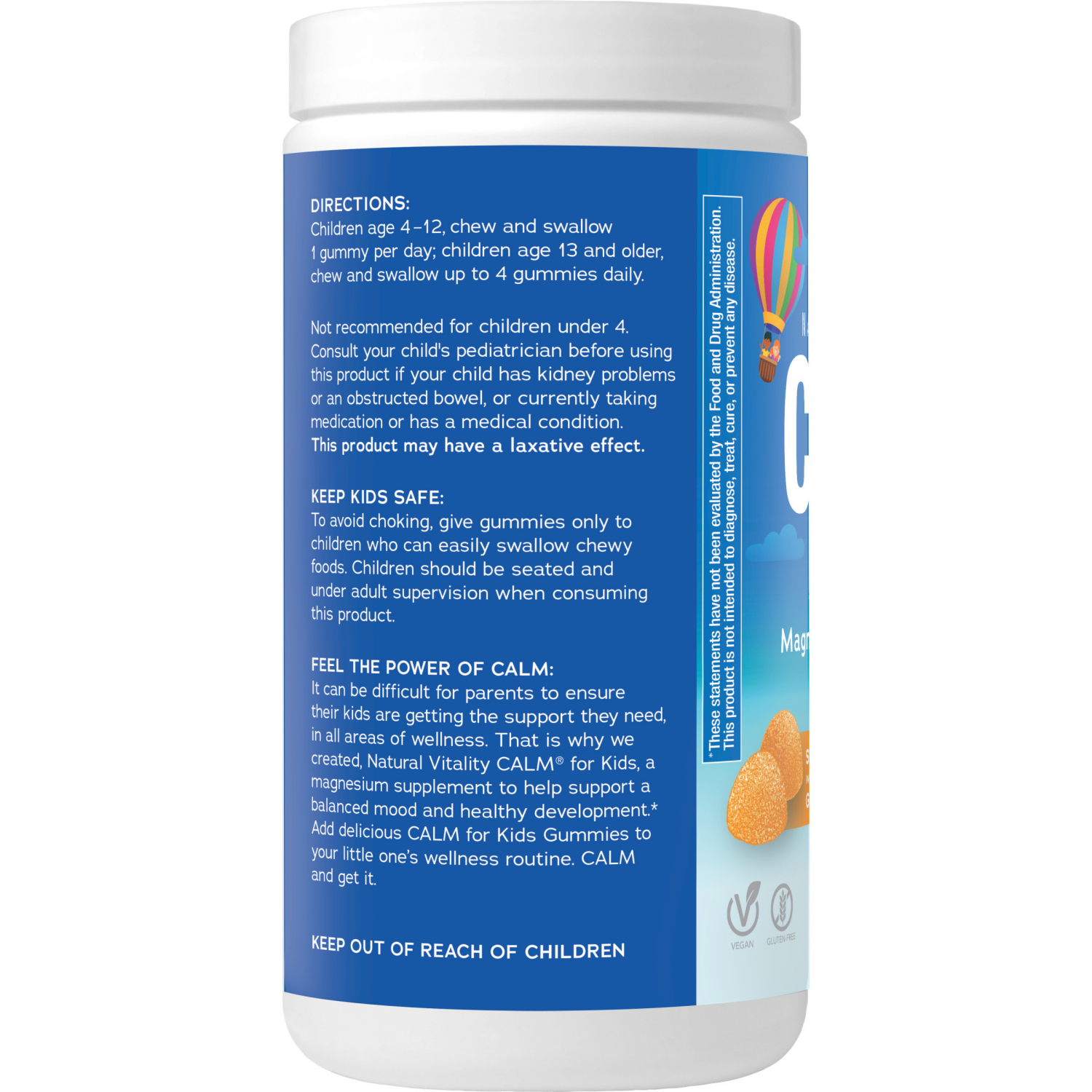 slide 3 of 5, Natural Vitality Calm Natural Vitality Kids CALM Magnesium Citrate Gummies 60 Ct, 60 ct