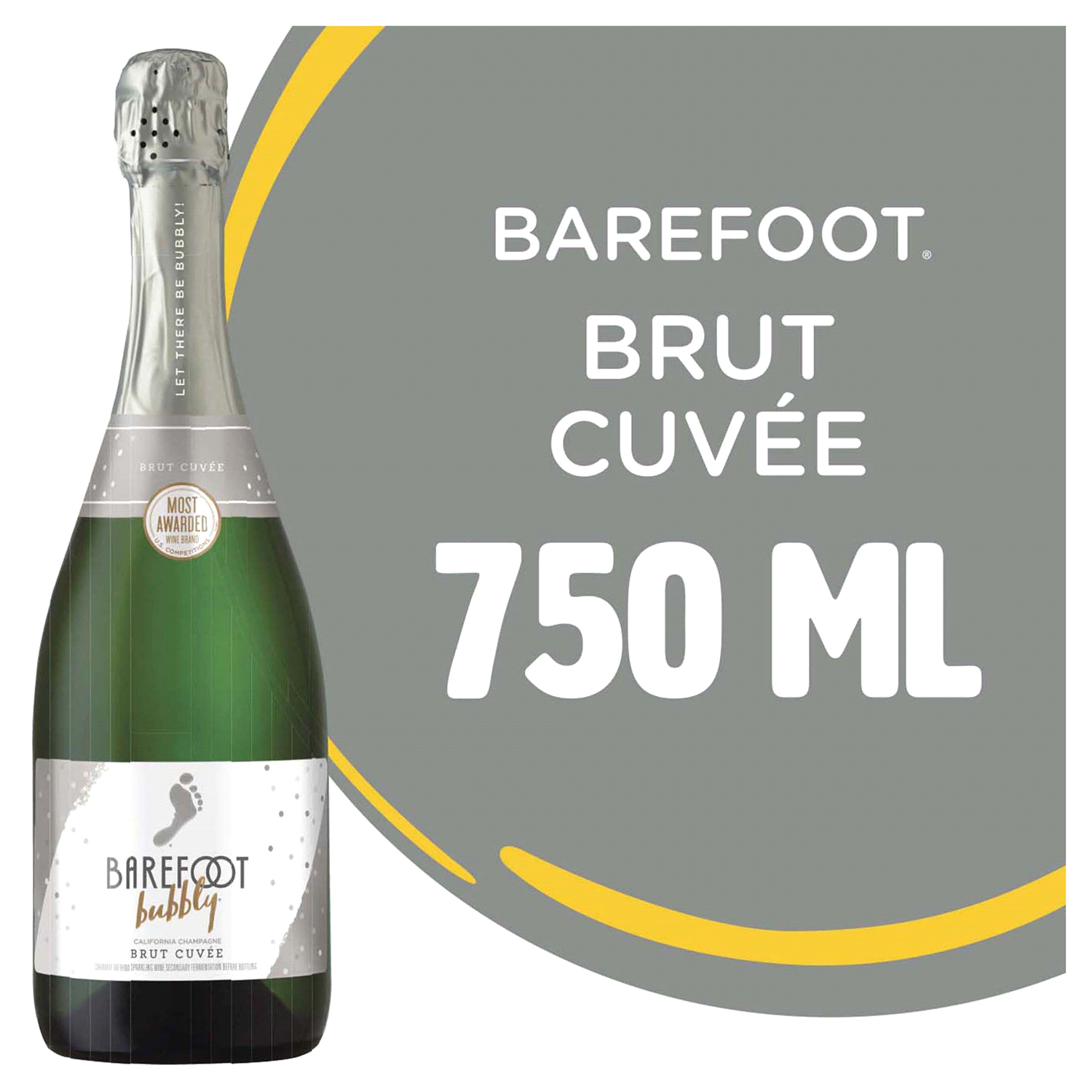 slide 1 of 3, Barefoot Brut Cuvee California Champagne Sparkling Wine, 1.50 liter
