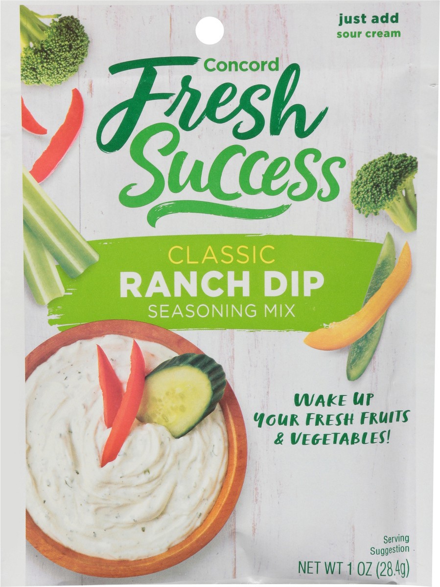 slide 11 of 12, Concord Fresh Success Classic Ranch Dip Seasoning Mix 1 oz, 1 oz
