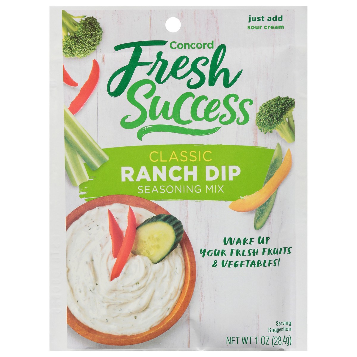 slide 1 of 12, Concord Fresh Success Classic Ranch Dip Seasoning Mix 1 oz, 1 oz