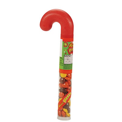 slide 1 of 1, Hershey's Reese's Pieces Filled Candy Cane, 1.51 oz