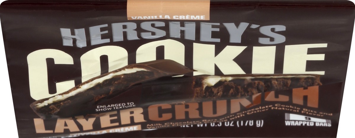 slide 2 of 4, Hershey's Vanilla Creme Cookie Layer Crunch Chocolate Bars, 6.3 oz