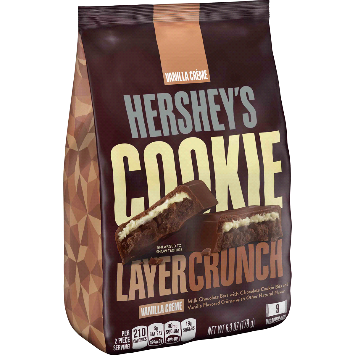 slide 2 of 3, Hershey's Vanilla Creme Cookie Layer Crunch Chocolate Bars, 6.3 oz
