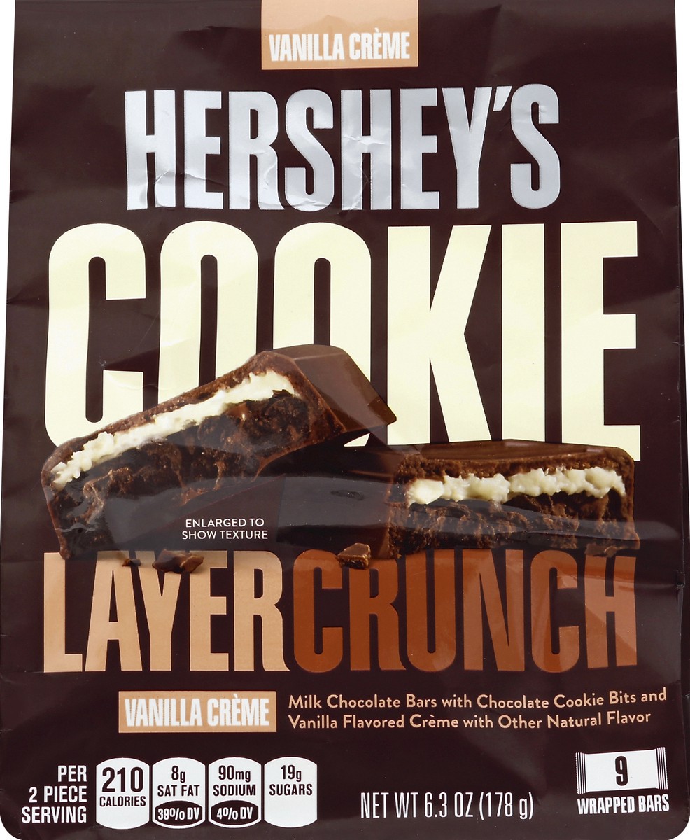 slide 4 of 4, Hershey's Vanilla Creme Cookie Layer Crunch Chocolate Bars, 6.3 oz