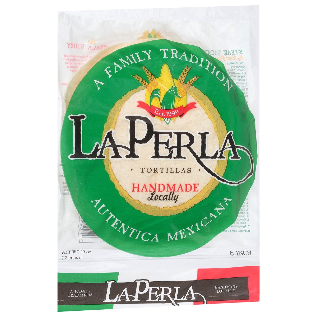 slide 5 of 11, La Perla Taco 6"Flour Tortillas, 10 oz