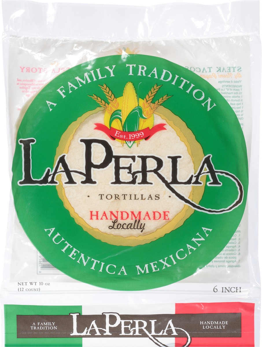 slide 10 of 11, La Perla Taco 6"Flour Tortillas, 10 oz