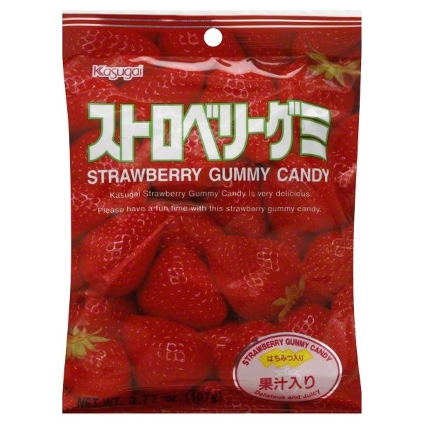 slide 1 of 1, Kasugai Gummy Candy Strawberry, 3.77 oz