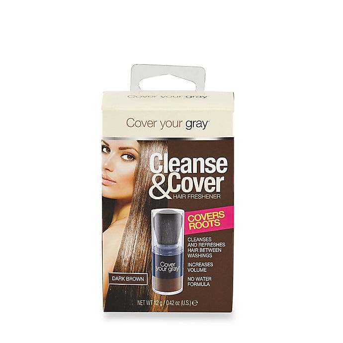 slide 1 of 1, Cover Your Gray Cleanse & Cover Hair Freshener, Dark Brown, 0.21 oz