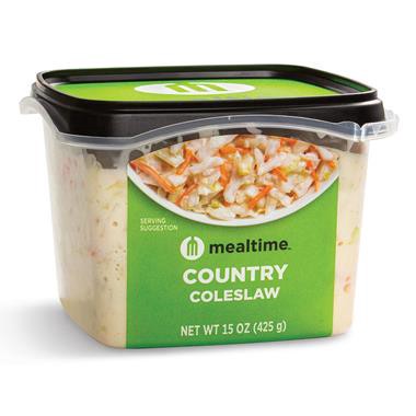 slide 1 of 1, Hy-Vee Mealtime Country Coleslaw, 15 oz