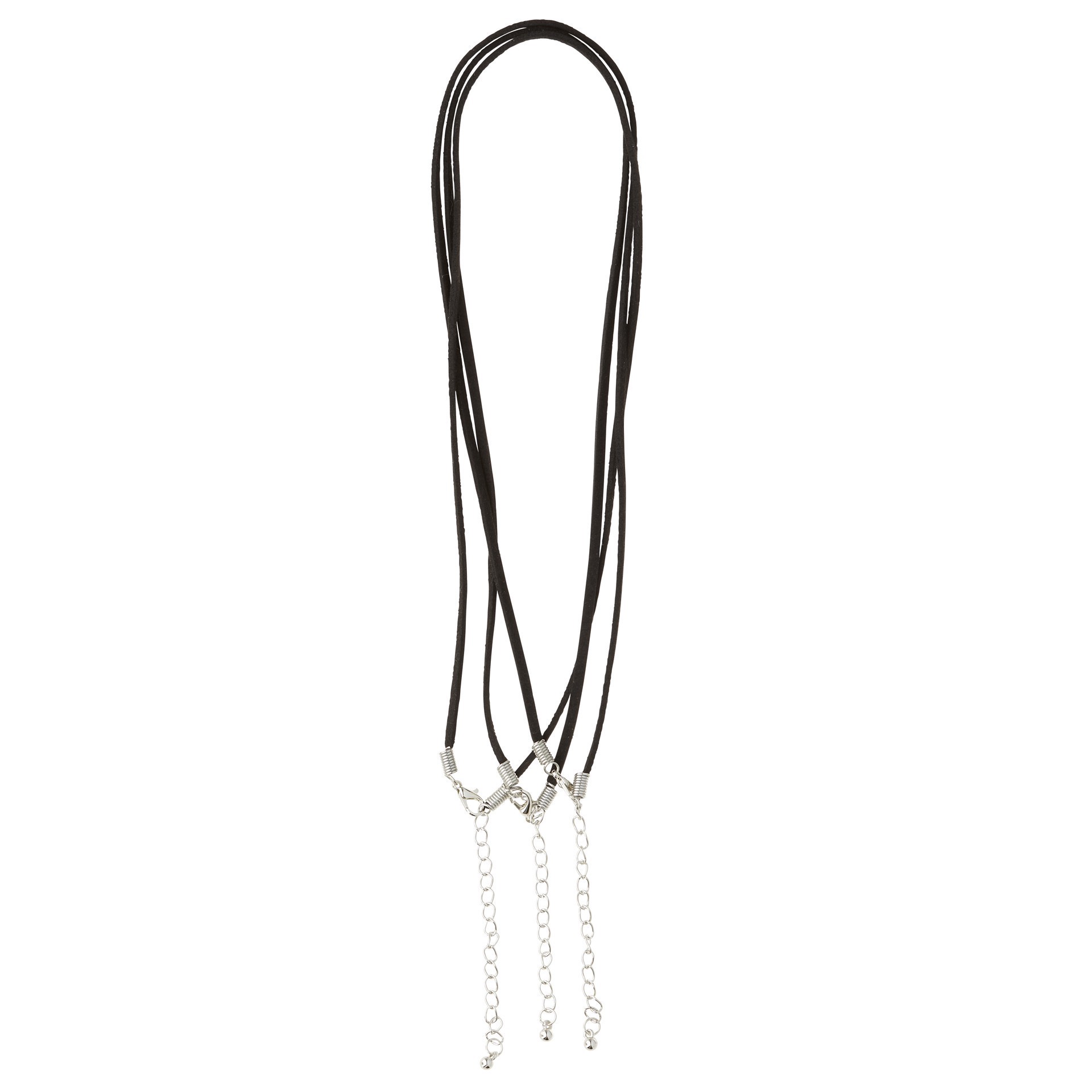 slide 2 of 3, Black Suede Cording Necklace By Bead Landing, 18 in