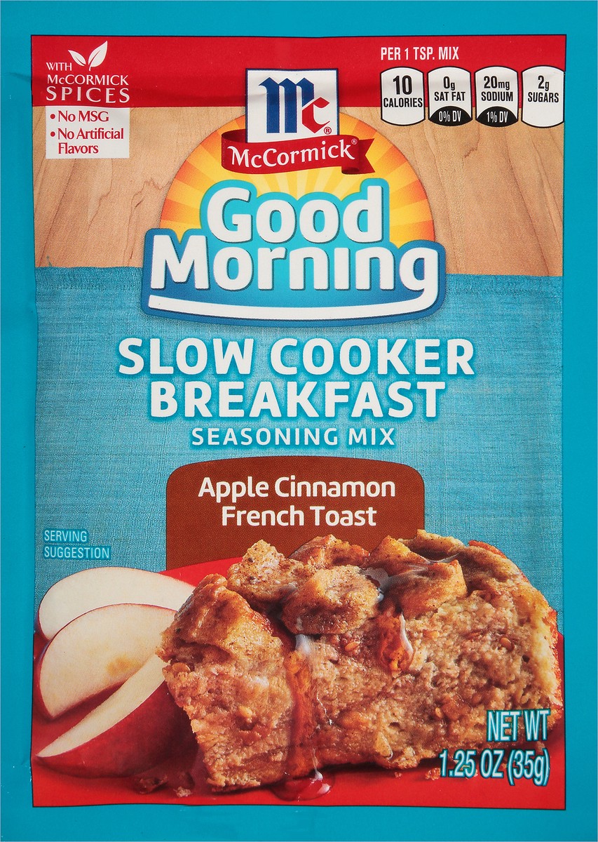 slide 7 of 8, McCormick Good Morning Apple Cinnamon French Toast Slow Cooker Breakfast Seasoning Mix 1.25 oz. Packet, 1.25 oz